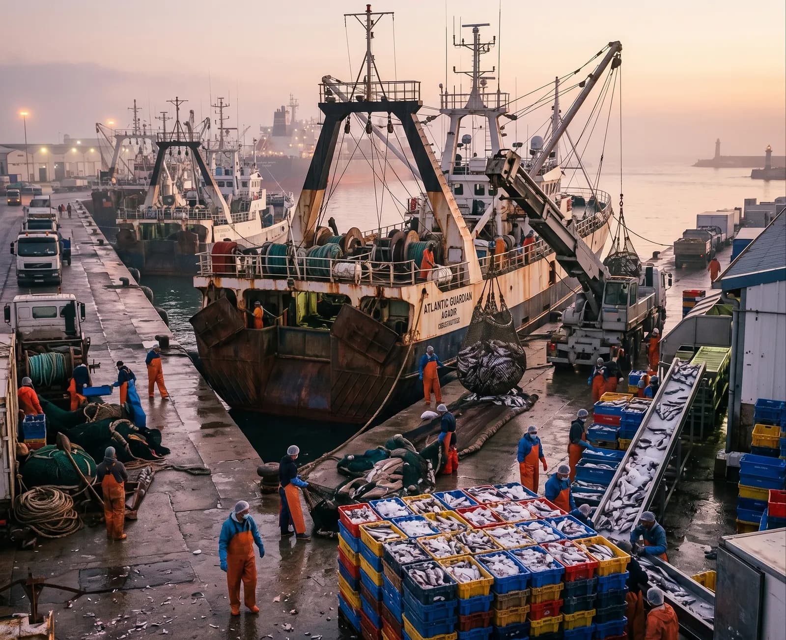 Réception au port